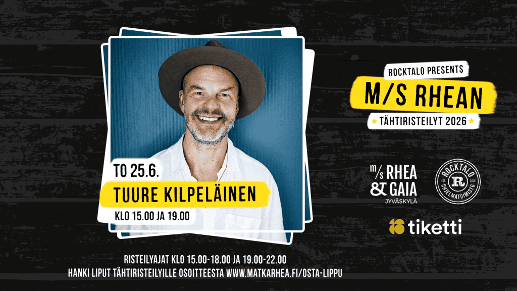 Tuure Kilpeläinen Tähtiristeilyllä M/S Rhealla Jyväskylässä 25.6.2026