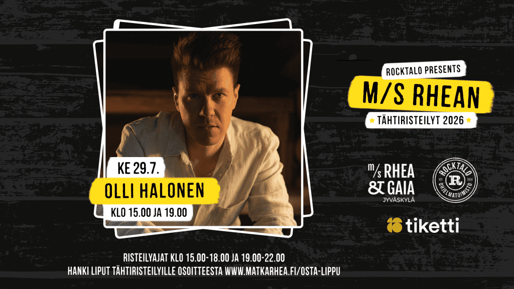 Olli Halonen Tähtiristeilyllä M/S Rhealla Jyväskylässä 29.7.2026