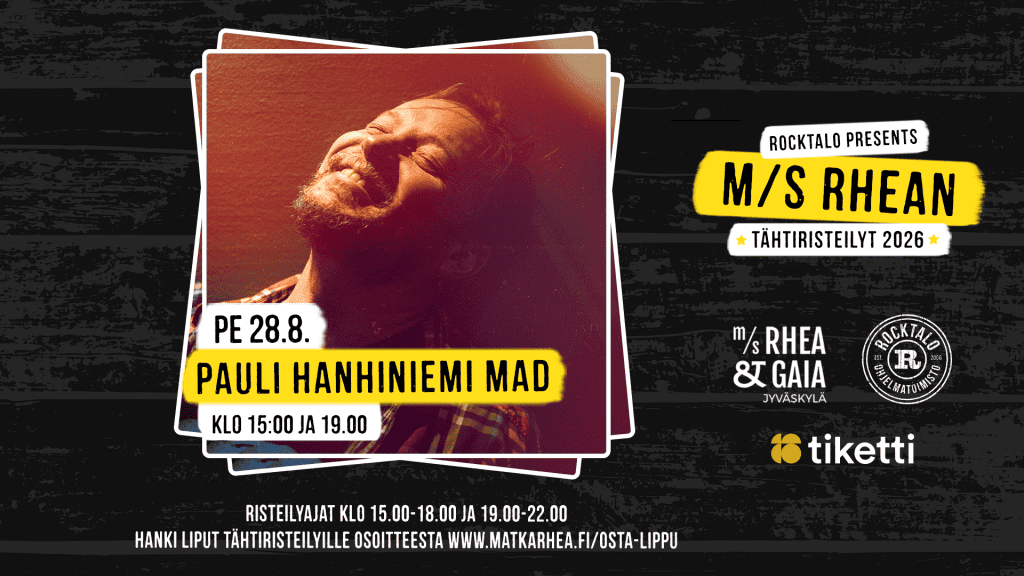 Pauli Hanhiniemi MAD Tähtiristeilyllä M/S Rhealla Jyväskylässä 28.8.2026